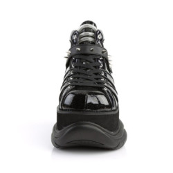 Demonia NEPTUNE-100 Black Glitter Platform Men Boots
