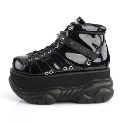 Demonia NEPTUNE-100 Black Glitter Platform Men Boots
