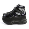 Demonia NEPTUNE-100 Black Glitter Platform Men Boots