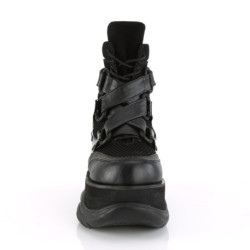 Demonia NEPTUNE-126 Black Vegan Platform Men Boots