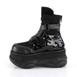 Demonia NEPTUNE-126 Black Vegan Platform Men Boots