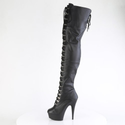Pleaser DELIGHT-3022 Black Vegan Leather Sale Women