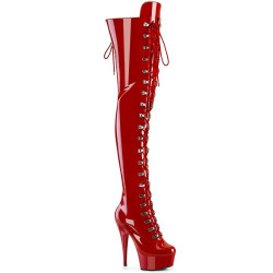 Pleaser DELIGHT-3022 Red Patent Sale Women
