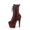 Pleaser ADORE-1040SPF Red Metallic Snake Print Fabric