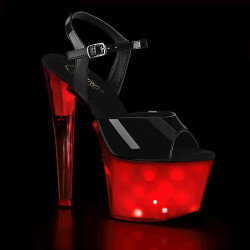 Pleaser DISCOLITE-709 Black Light Up Platform High Heels