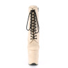 Pleaser FLAMINGO-1020FS Beige Vegan Suede Ankle Boots