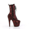 Pleaser ADORE-1040SPF Red Metallic Snake Print Fabric