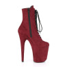 Pleaser FLAMINGO-1020FS Burgundy Vegan Suede Ankle Boots