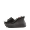 Demonia PACE-01 Black Vegan Platform Wedge Mules Women