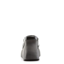Demonia PACE-01 Black Vegan Platform Wedge Mules Women