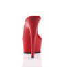 Pleaser DELIGHT-601 Transparent Red Heeled Mules Women