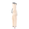 Pleaser FLAMINGO-1021FS Beige Vegan Suede Ankle Boots