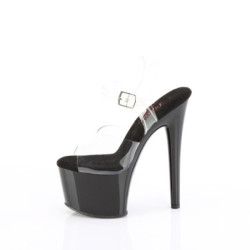 Pleaser PASSION-708 Black Platform High Heeled Shoes