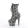 Pleaser ADORE-1040SPF Silver Metallic Hologram Snake
