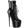 Pleaser JUBILANT-1014 Black Patent Women Ankle Boots