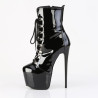 Pleaser JUBILANT-1014 Black Patent Women Ankle Boots