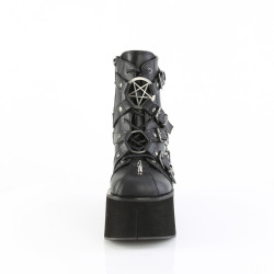 Demonia KERA-68 Black Vegan Platform Ankle Boots Women