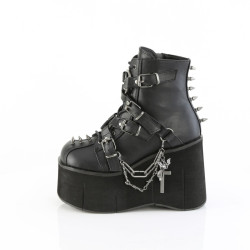 Demonia KERA-68 Black Vegan Platform Ankle Boots Women