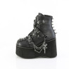 Demonia KERA-68 Black Vegan Platform Ankle Boots Women