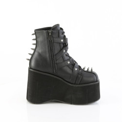 Demonia KERA-68 Black Vegan Platform Ankle Boots Women
