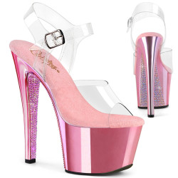 Pleaser SKY-308CHRS Rose Chrome Platform High Heels