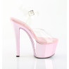 Pleaser SKY-308CHRS Rose Chrome Platform High Heels
