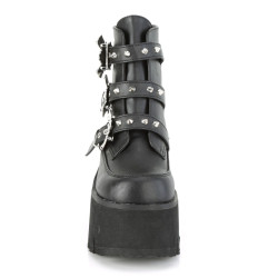 Demonia ASHES-55 Black Vegan Platform Women Boots
