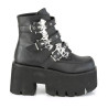 Demonia ASHES-55 Black Vegan Platform Women Boots
