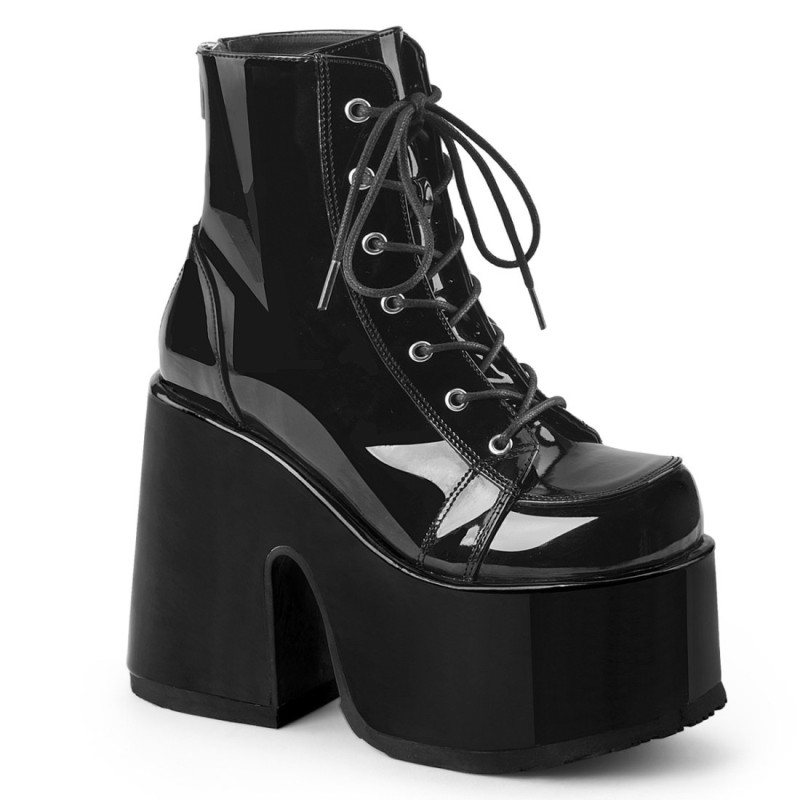 Demonia CAMEL-203 Black Patent Chunky Platform Boots Demonia CAMEL-203 Black Patent Chunky Platform Boots