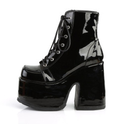 Demonia CAMEL-203 Black Patent Chunky Platform Boots