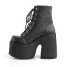 Demonia CAMEL-203 Black Vegan Chunky Platform Boots