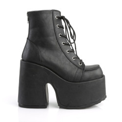 Demonia CAMEL-203 Black Vegan Chunky Platform Boots
