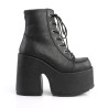 Demonia CAMEL-203 Black Vegan Chunky Platform Boots