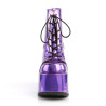 Demonia CAMEL-203 Purple Hologram Chunky Platform Boots