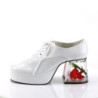 Funtasma PIMP-02 White Patent 70s Disco Shoes Men