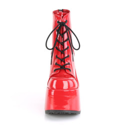 Demonia CAMEL-203 Red Patent Chunky Platform Boots