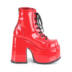Demonia CAMEL-203 Red Patent Chunky Platform Boots