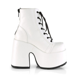 Demonia CAMEL-203 White Vegan Chunky Platform Boots