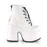 Demonia CAMEL-203 White Vegan Chunky Platform Boots