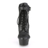Pleaser DELIGHT-600-05 Black Vegan Leather Ankle Boots