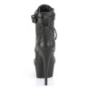 Pleaser DELIGHT-600-05 Black Vegan Leather Ankle Boots