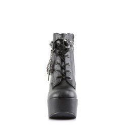 Demonia POISON-101 Black Vegan Platform Ankle High Boots