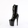 Pleaser FLAMINGO-1054 Black Patent Women Ankle Boots