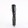 Pleaser FLAMINGO-1054 Black Patent Women Ankle Boots