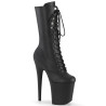 Pleaser FLAMINGO-1054 Black Vegan Leather Ankle Boots