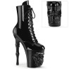 Pleaser RAPTURE-1020 Black Patent Women's Ankle Boots