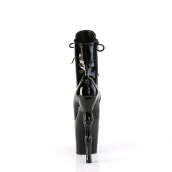 Pleaser RAPTURE-1020 Black Patent Women's Ankle Boots