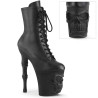 Pleaser RAPTURE-1020 Black Vegan Leather Ankle Boots