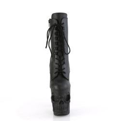 Pleaser RAPTURE-1020 Black Vegan Leather Ankle Boots