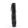 Pleaser RAPTURE-1020 Black Vegan Leather Ankle Boots